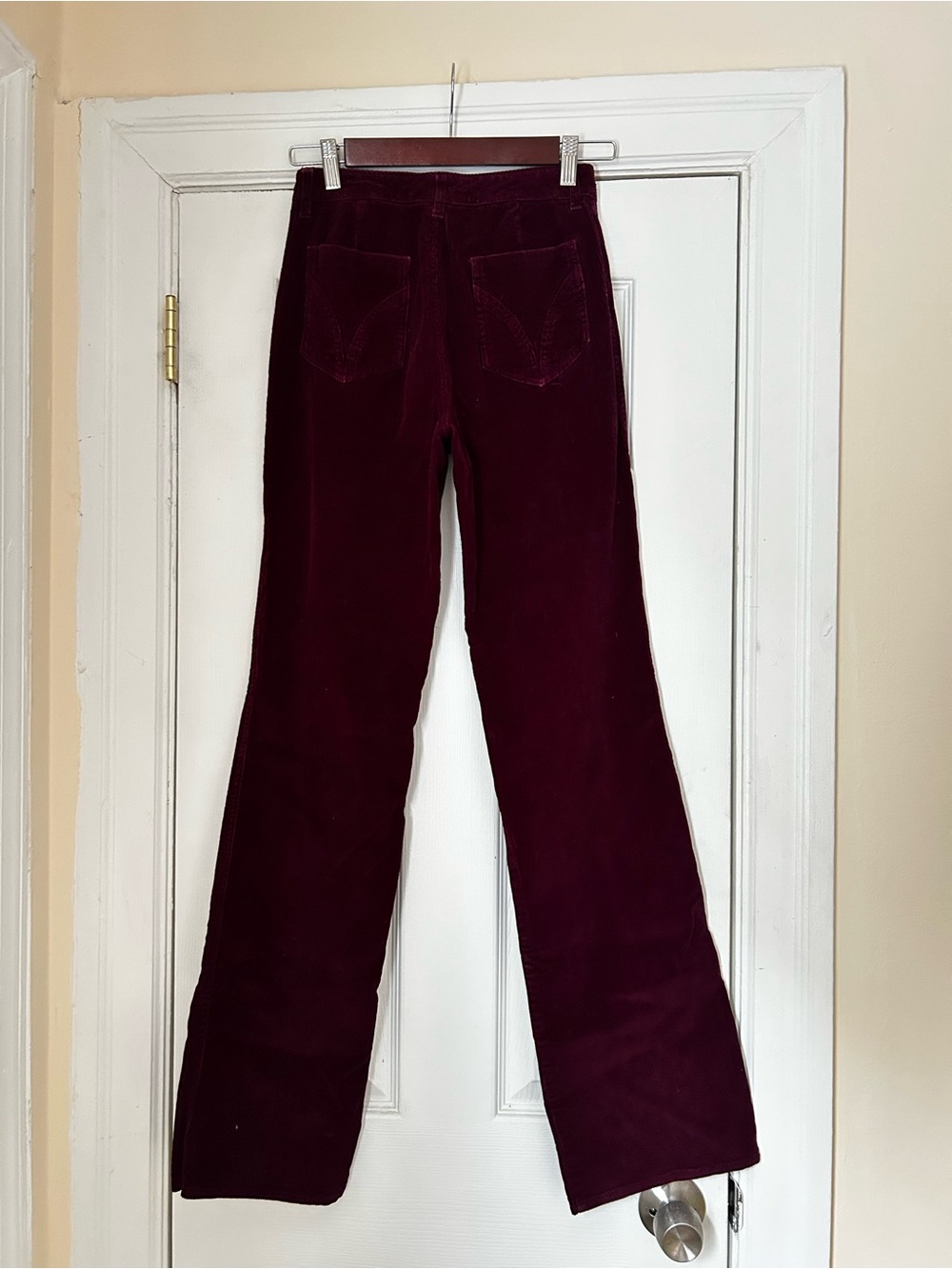 Vintage Sears Women's Straight Leg Corduroy Pants in Maroon